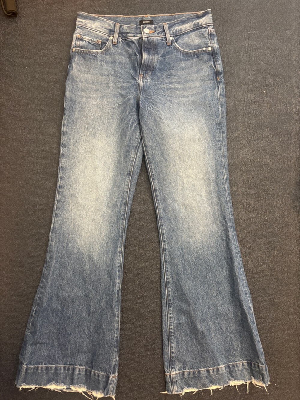 New Never Worn Express Light Wash 70’s Flare Wide Leg Jeans